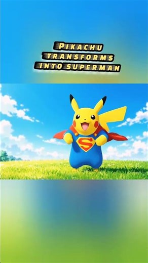 Superpower Pikachu: the ultimate hero transformation! #SuperPikachu #EpicHero