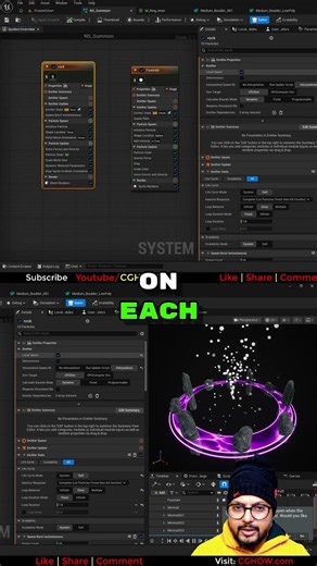 Particles Spawning from Rocks in UE5 #shorts