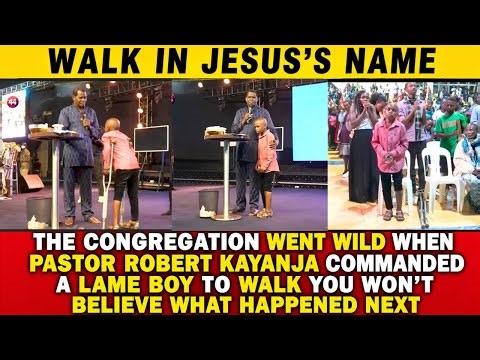 PASTOR ROBERT KAYANJA COMMANDS A LAME BOY TO WALK IN JESUS’ NAME 🔥