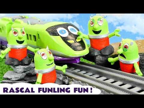 Rascal Funling has fun on the Train when he Clones himself