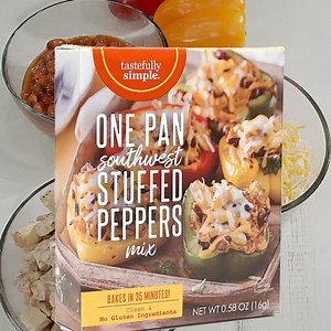 146 reactions · 93 shares | With high-quality ingredients and no complicated recipes, our One Pan meals are something quick that you can feel good about feeding your family! Try our new One Pan Southwest Stuffed Peppers Mix. | Tastefully Simple, Inc. | Facebook