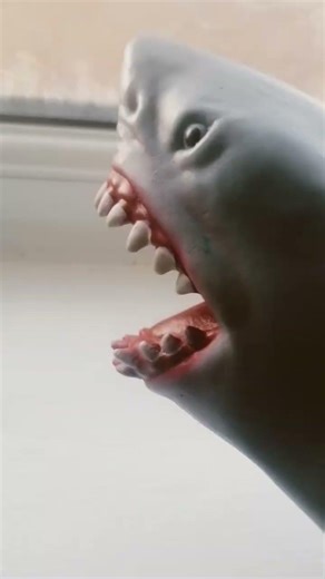Shark puppet drops dead!