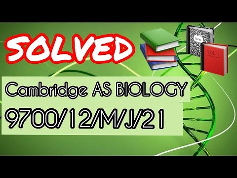 AS Cambridge Biology solved paper 1 past papers I 9700/12/m/j/21 L may/june variant 2 /2021