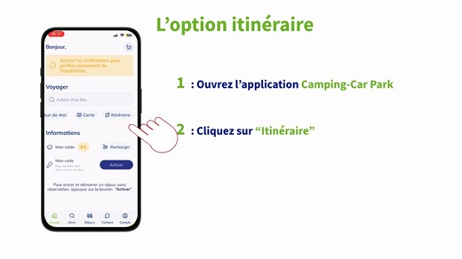 🎥 Préparer son itinéraire, comment on fait ? 👉 Depuis l’accueil de l’application, activez la fonction Itinéraire. Ajoutez ensuite les étapes de votre choix, selon vos envies de découverte ou vos haltes stratégiques. En un clin d’œil, vous visualisez les aires disponibles sur votre parcours, avec les services proposés et les tarifs. Vous pouvez même organiser vos étapes en fonction de vos dates de voyage : idéal pour planifier efficacement, même en période chargée. 🎯 Que vous soyez du genre à 