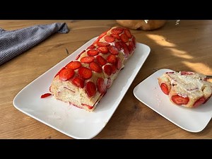 Strawberry roll no bake simply delicious 🍓❤️