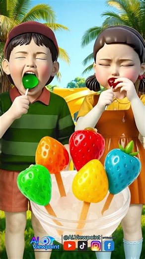 Squid Game AI Colorful Gummy Candy ASMR #squidgame #squidgame2 #ai #asmr
