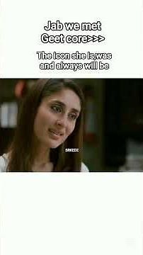 The icon #geet #aditya #jabwemet #bollywood #kareenakapoorkhan #sahidkapoor #shorts