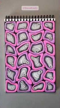 Colorful Doodle Tutorial Zentangle Art #art #drawing #inspiration #zentangle #doodle #shorts