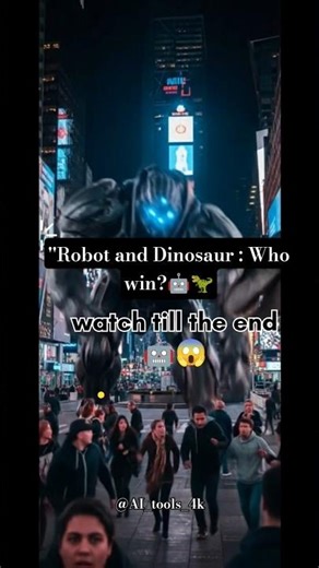 Robot vs T-Rex : 🦖 The Ultimate Battle!🤖🚀 #techart #AItools4k #shorts