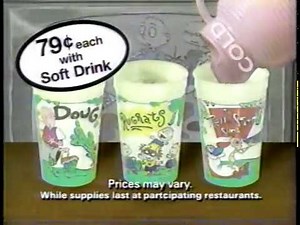 Pizza Hut Doug, Rugrats, Ren & Stimpy Cups 90s Commercial (1991)