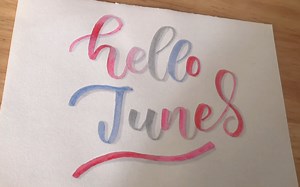 Brush lettering | hello 六月 !