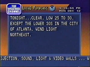 Weather Channel local forecast - 1994