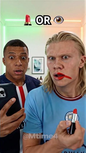 The Lipstick Disaster Happened So Fast 💄😳 #parody #football #haaland