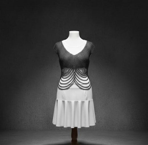 Black Chainmail Mesh Overlay Dress With Layered Waist Chain Design and Elegant Metallic Detailing for Party Wear - Etsy