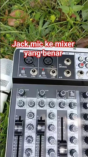 Jack mic ke mixer #mixeraudio #soundcard #reviuw #tutorial