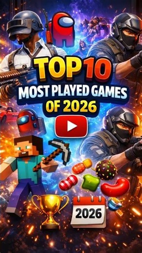 TOP 10 MOST PLAYED GAMES (2026) 🔥 #top10games #mostplayedgames #gaming