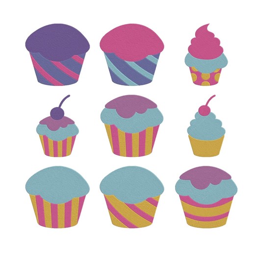 Cupcake Embroidery Design, Sweet Dessert Machine Embroidery File, Instant Download - Etsy