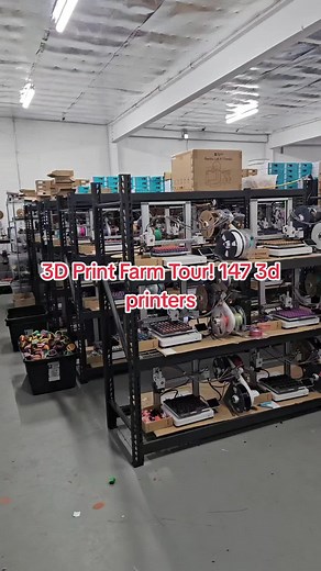 Explore the 3D Print Farm with 147 Printers