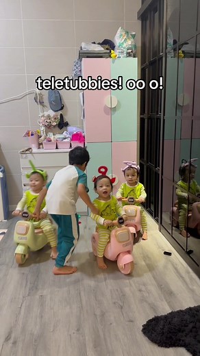 oo o! #triplets #ayaavaaysal #teletubbies