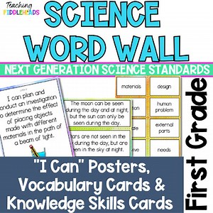 1st Grade Science Wall "I Can" | Next Generation Science Standards