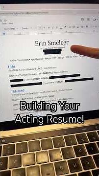 Building your acting resume! #actor #resume