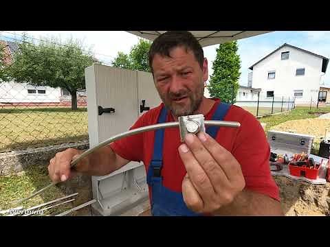 Zähleranschlusssäule Aufstellung und Erdung / Staberder setzen und messen Erdungswiederstand