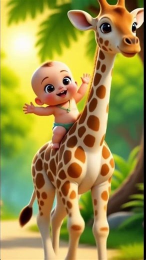 Baby Riding a Giraffe 🦒👶 |littelbaby533 |dodi dodi dum