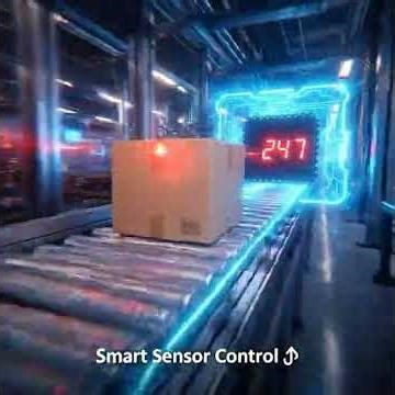 How Sensor Stops Conveyor Using PLC #viralshort