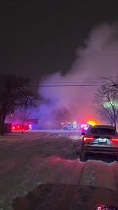 Structure fire in Tulia Texas! Fire fighters are battling the fire and the extreme temperatures right now. Current temperature is 4 degrees with a feel like temp of -8! This location has received 8-10” as of now with still some more coming overnight. (1-24-26 10:45pm) #texas #txwx #snow #fire #winterstorm | Blake Brown Photography