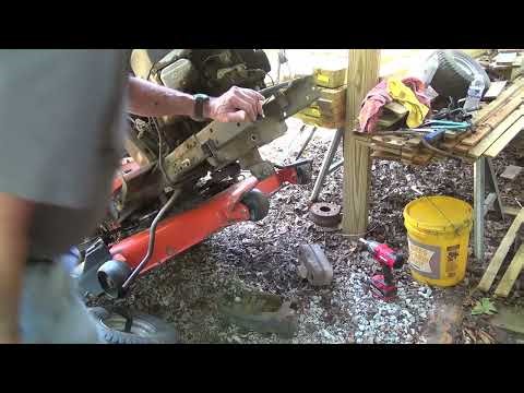 Finishing up the axle and spindle replacement on the Husqvarna