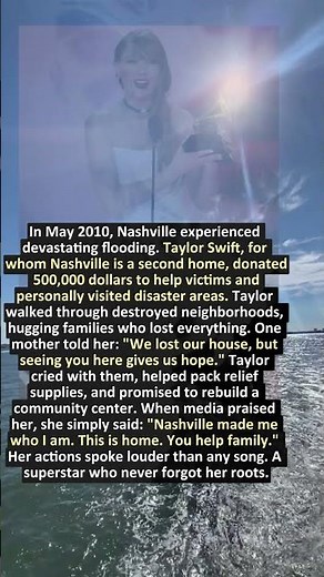 TAYLOR SWIFT GAVE $500K FOR FLOOD VICTIMS 🌊💙
