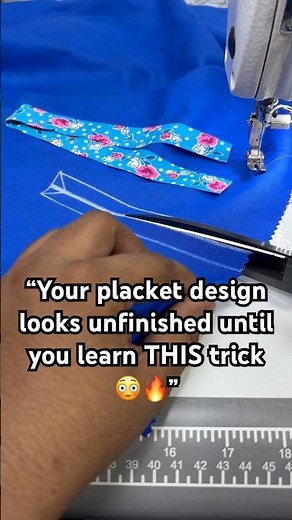 Perfect Placket Design Stitching ✂️ Easy Tailoring Trick