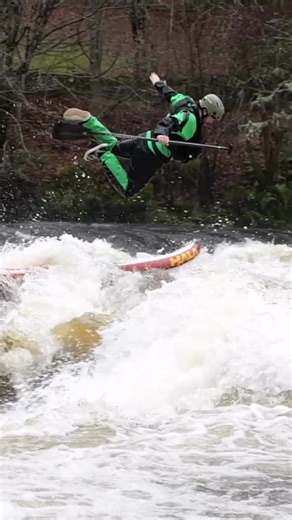 Stand Up Paddle World Magazine on Instagram: "Air time while river paddle boarding 😍 Paddler: @choppysup Video: @silviudascalu #supworld #paddleboarding #riversup #paddleworld"