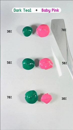 "Exploring Color Combinations: Dark Teal & Baby Pink" #colormixing