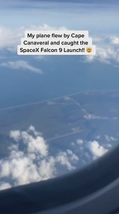 2.4M views · 102K reactions | A window seat with a better view than usual. ✈️ Passengers aboard their flight witnessed the launch of the SpaceX Falcon Nine as they flew over Cape Canaveral - a truly once-in-a-lifetime moment of seeing a rocket launch from a whole new perspective!  (: chefpinkpr) #spacex #falconnine #spacexlaunch #rocketlaunch #spacexfalcon | Sen | Facebook