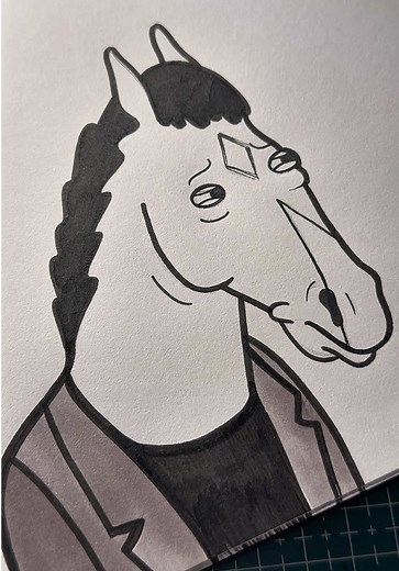 Bojack Horseman Drawing Tutorial for Beginners