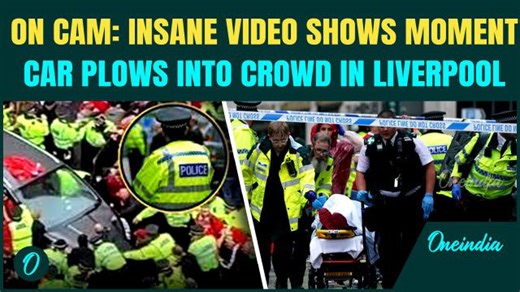 Liverpool Car Attack Heart-Stopping Video: Attacker Smashes Car Through Liverpool FC Fans | Watch