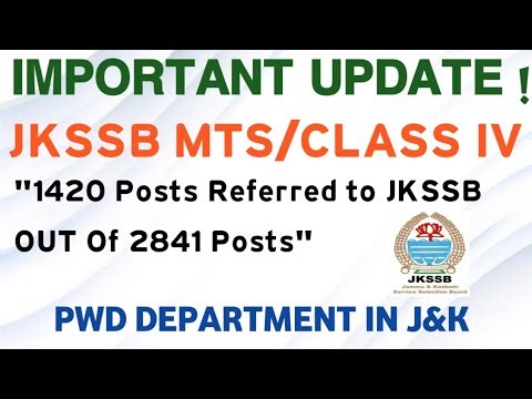 1420 Jkssb MTS Posts Referred to JKSSB #jobsearch