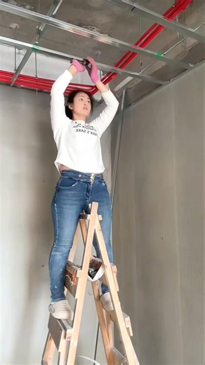 Metal Stud Ceiling Installation#usashorts #homerenovation