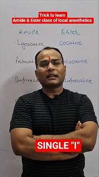 Trick to learn amide and ester class of local anesthetics #localanesthetics