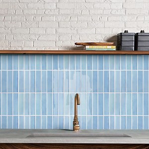 Blue Peel and Stick Tile Backsplash: 3D Glossy Vinyl,,waterproof, Removable (10pcs 12"x12") - Etsy