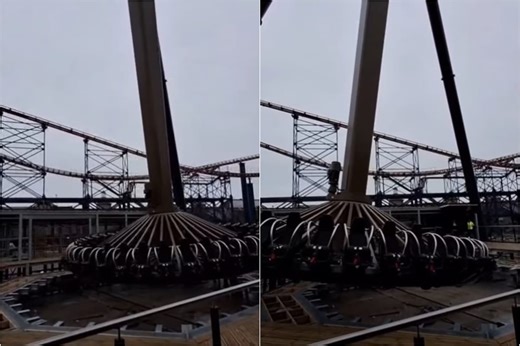 Watch as Pleasure Beach Resort's new £8.72m ride Aviktas swings for first time