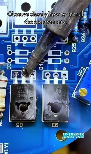Observe closely how to install the components. #jclpcb #pcbdesign #smartphone #hardware #arduino