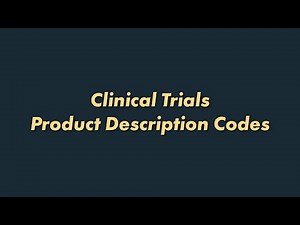 ISBT 128 Clinical Trials Product Description Codes