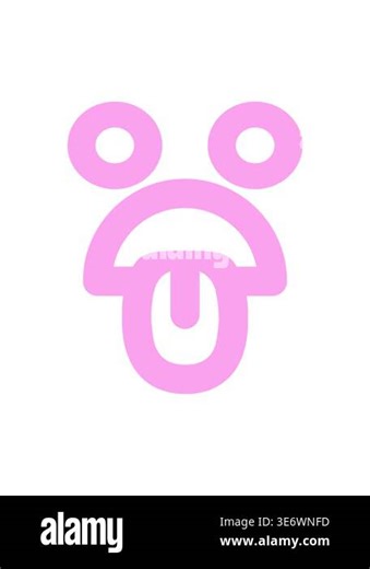 neon light effect animation of staring nauseous face icon Stock Video Footage - Alamy