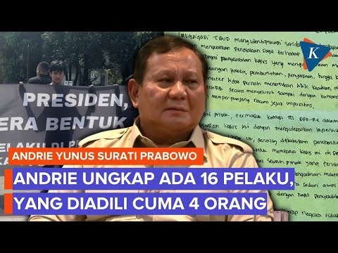 Andrie Yunus' Letter to Prabowo: There Are 16 Field Actors, Disclosure Not Serious