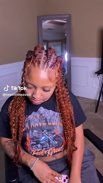 Perfect Cornrow Styles Over Locs with Curls