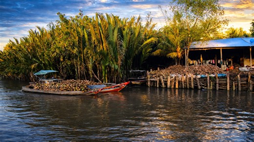 Life along the Mekong Delta riverbanks