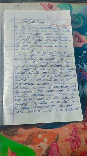 Ncert class 12, english, chapter 1.THE LAST LESSON 😢 Summary #dikshashorts ..