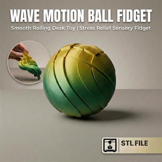 Slime Ball Motion Fidget STL | 3D Print Rolling Desk Toy Party Favors (digital Download) - Etsy